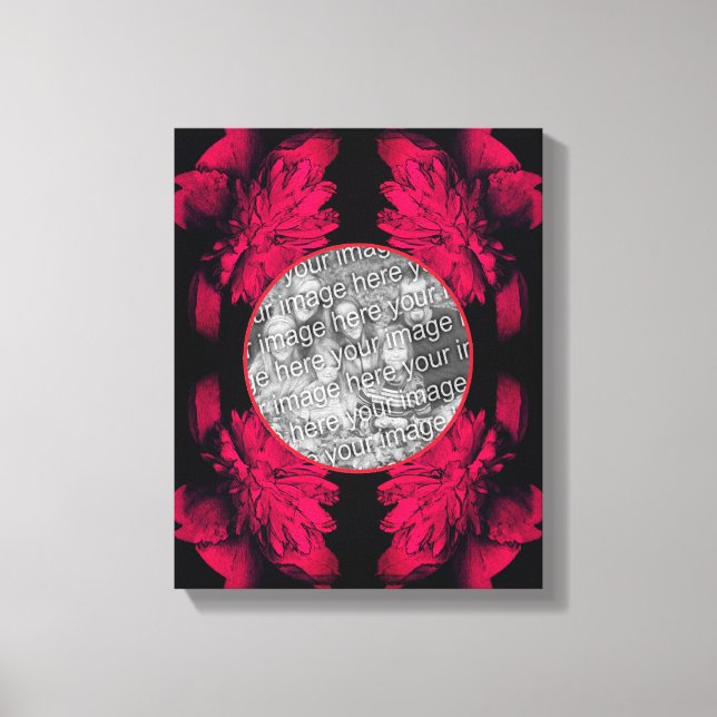 Toile Créer votre propre cadre abstrait de pivoine fuchs (Recto)