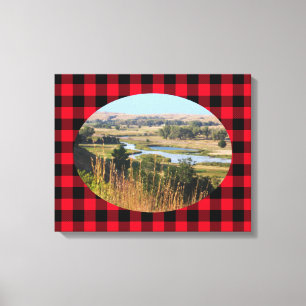 Toile Créez votre propre photo de paysage ovale en carre