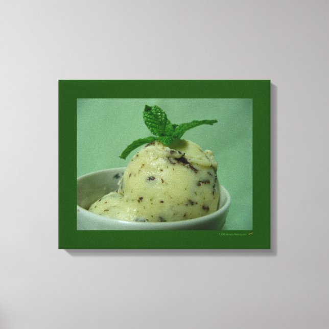 Toile Crème glacée au chocolat à la menthe Dessert conge (Recto)
