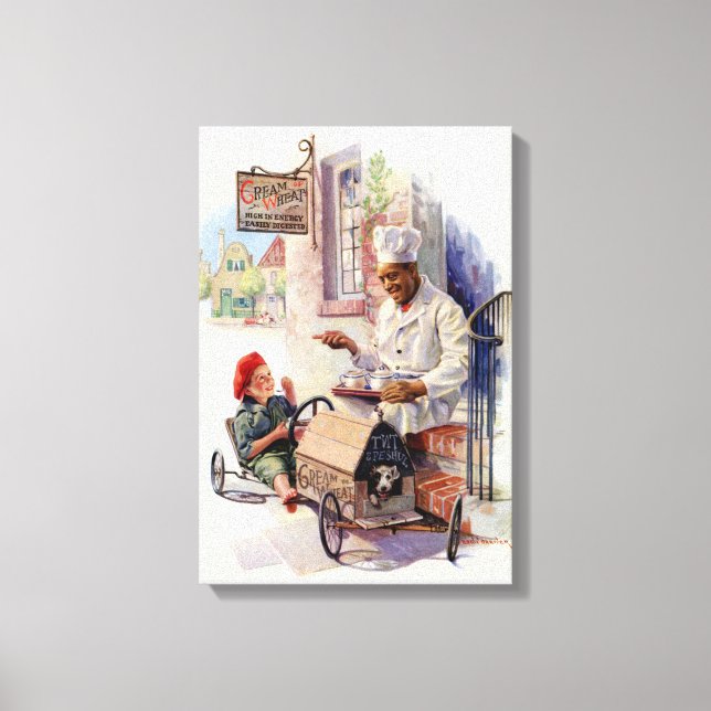 Toile CRÈME vintage DE LA PUBLICITÉ SUR LE BLÉ (Recto)