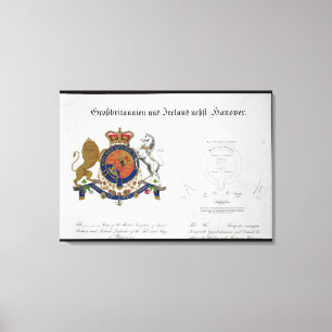 Toile Crête du roi du Royaume-Uni de grand B
