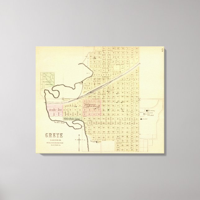 Toile Crète et Comté de Saline, Nebraska (Recto)