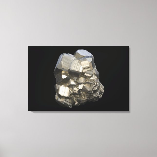 Toile Cristaux de Pyrite, Pérou, Amérique du Sud (Recto)