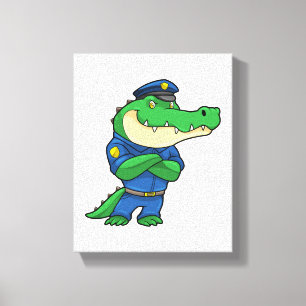 Toile Crocodile en tant qu'officier de police en uniform