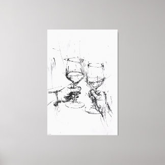 Toile Croquis de toast Abstrait -