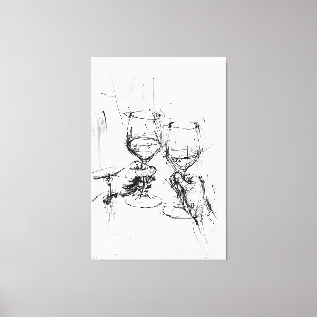 Toile Croquis de toast Abstrait - (Recto)