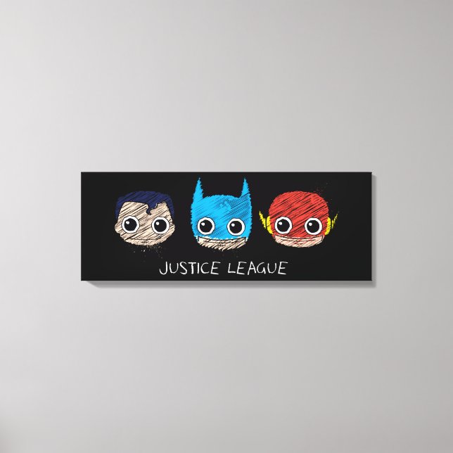 Toile Croquis des chefs de la Mini Ligue de Justice (Recto)