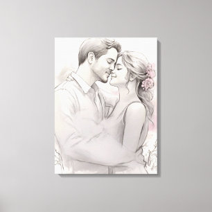 Toile Croquis romantique