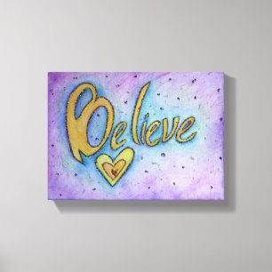Toile Croyez Inspirational Word Peinture Canvas Art