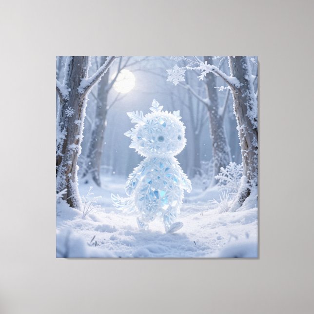 Toile Crystal Frost Man Under the Winter Moon (Recto)