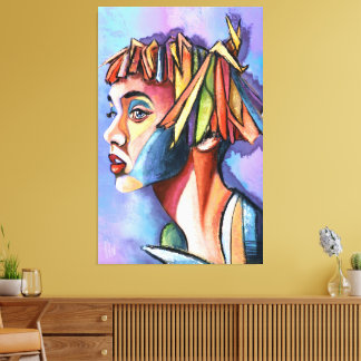 Toile Cubism Art Lady Canvas Print