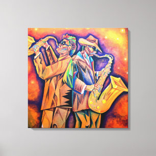 Toile Cubism Musicians Portrait