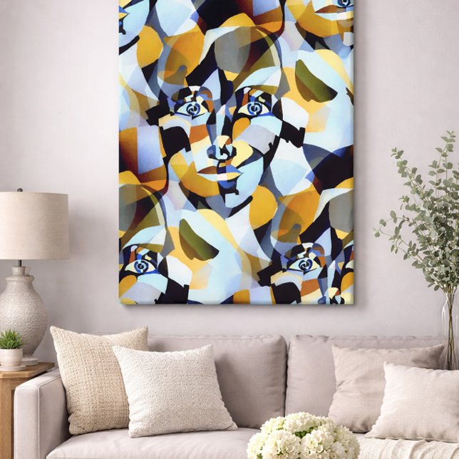 Toile Cubisme Abstrait Formes géométriques figuratives (Créateur téléchargé)