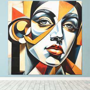 Toile Cubisme moderne Female Visage Picasso Style Abstra