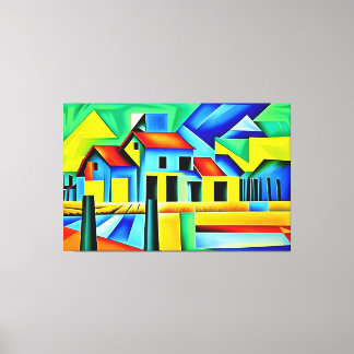 Toile Cubist Farm