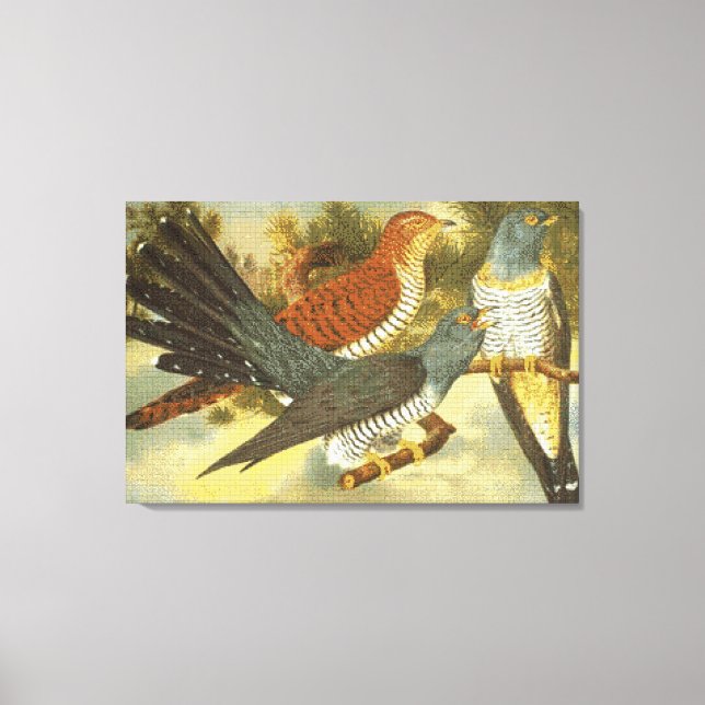 Toile Cuckoo Birds with Modern Art Canvas Imprimer (Recto)