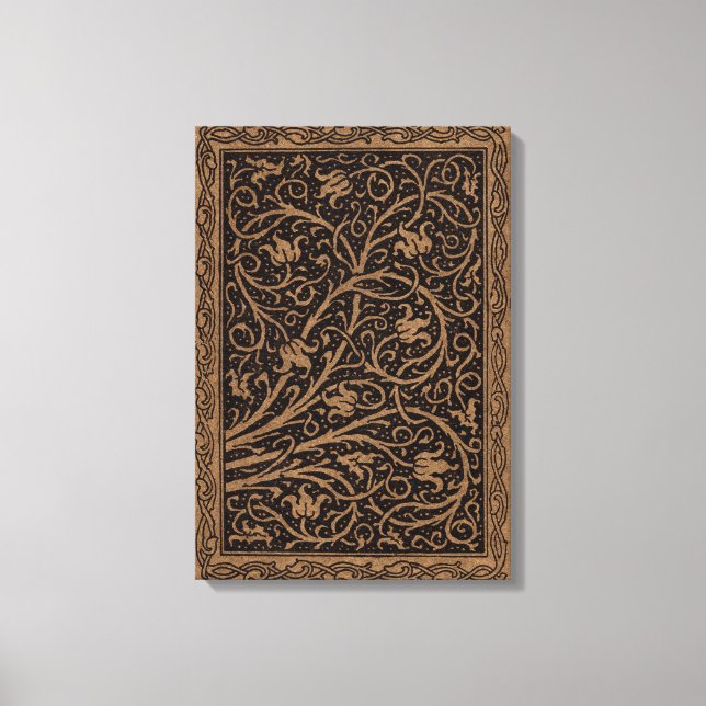 Toile Cuir à outils Brown Art Nouveau Floral (Recto)