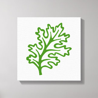 Toile Cuisine en feuille de kale bouclé art graphique to
