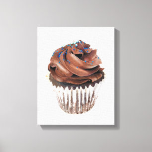 Toile Cupcake au chocolat Crayon dessiné à la main