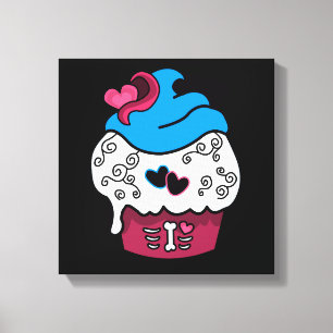 Toile Cupcake Coeur Zombie