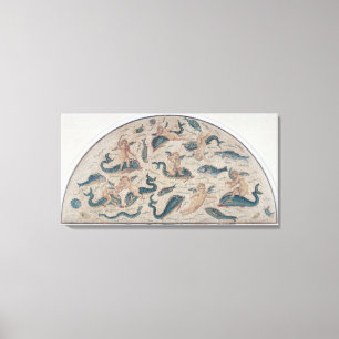 Toile Cupidons, dauphins et Vie marine de l'Utique