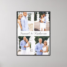 Custom 4 Photo Collage Script Names Stretched