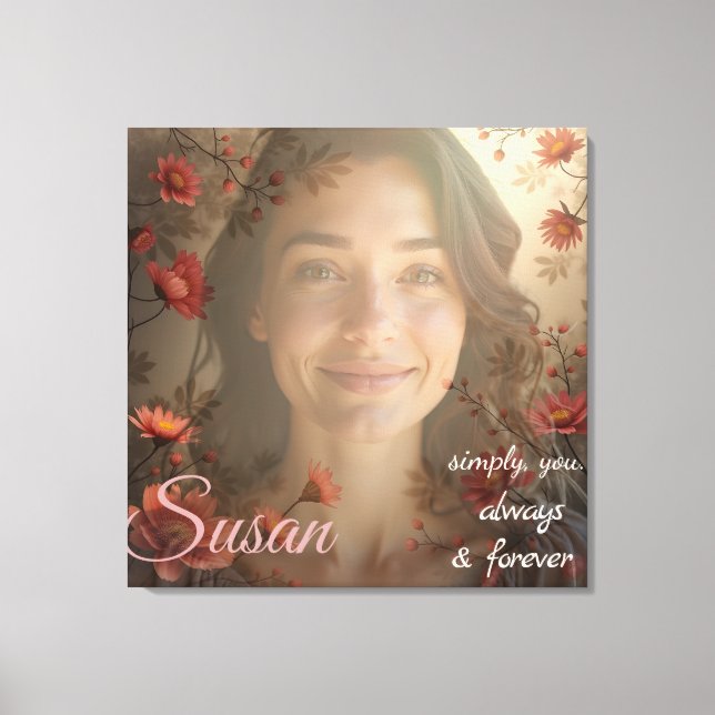 Toile Custom Portrait for Her – Personalized Photo Gift (Recto)