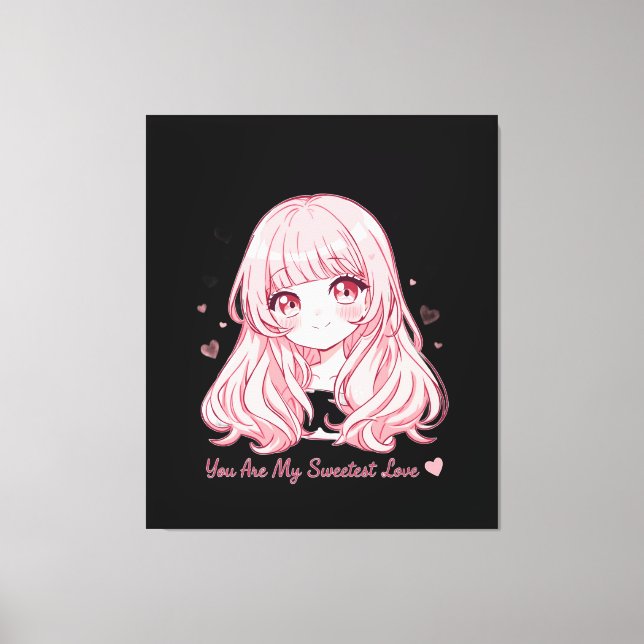 Toile Cute Anime Valentine Sweatshirt (Recto)