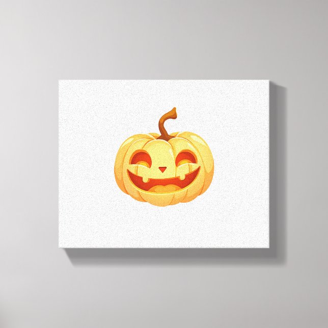 Toile Cute Citrouille Jack-o'-lantern Turtle Mer Hallowe (Recto)