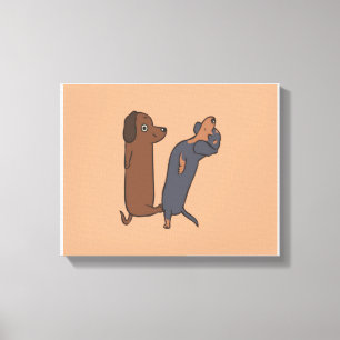 Toile Cute Dachshund Salon 
