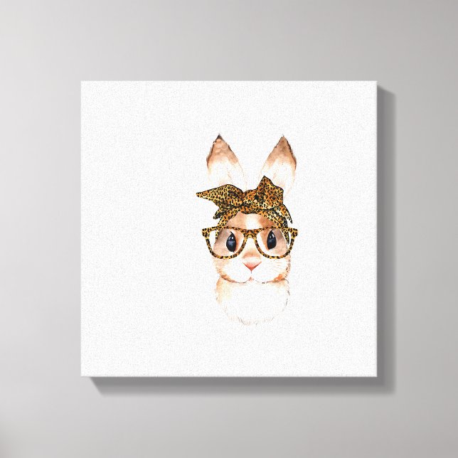 Toile Cute Easter Bunny Mom Easter Leopard Year of The R (Recto)