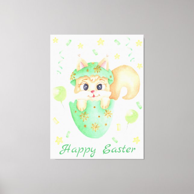 Toile Cute écureuil de Pâques pour une humeur positive (Recto)