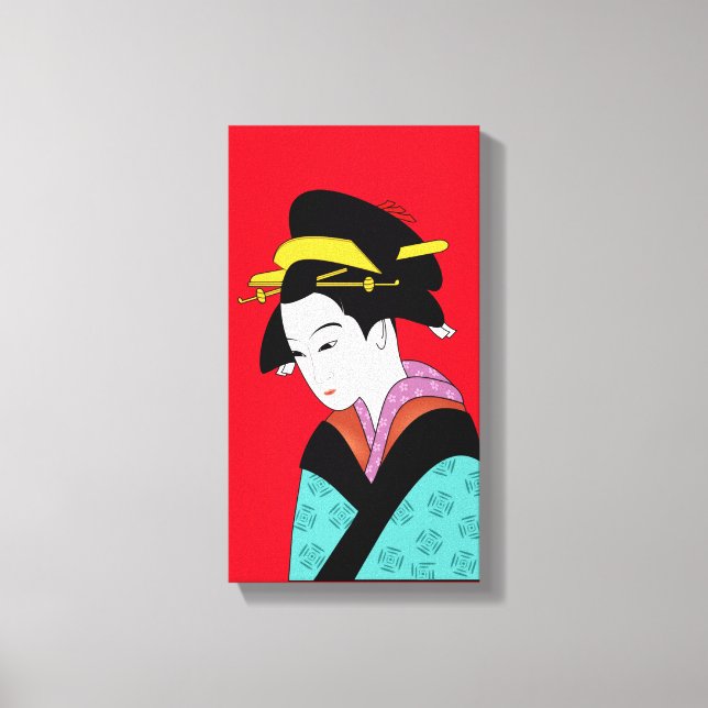 Toile Cute Geisha Art japonais (Recto)