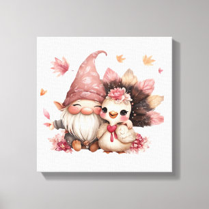 Toile Cute Gnome de Thanksgiving avec Illustration de Di