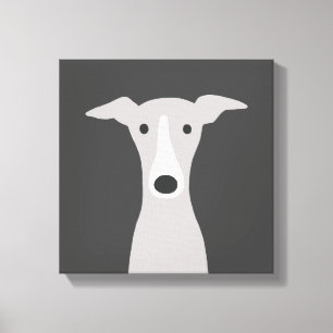 Toile Cute Greyhound, Greyhound italien ou Chien Whippet