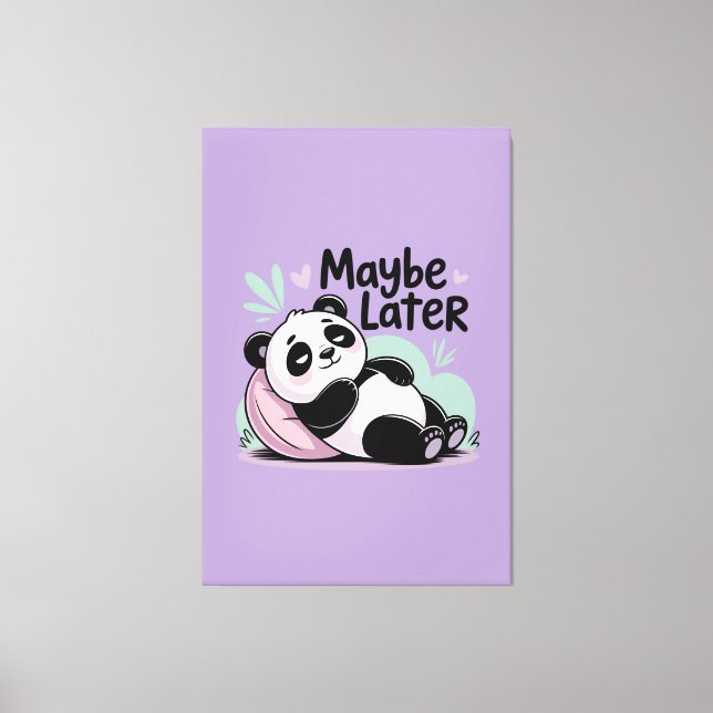 Toile Cute Lazy Panda – “Maybe Later” Relaxing Panda (Recto)