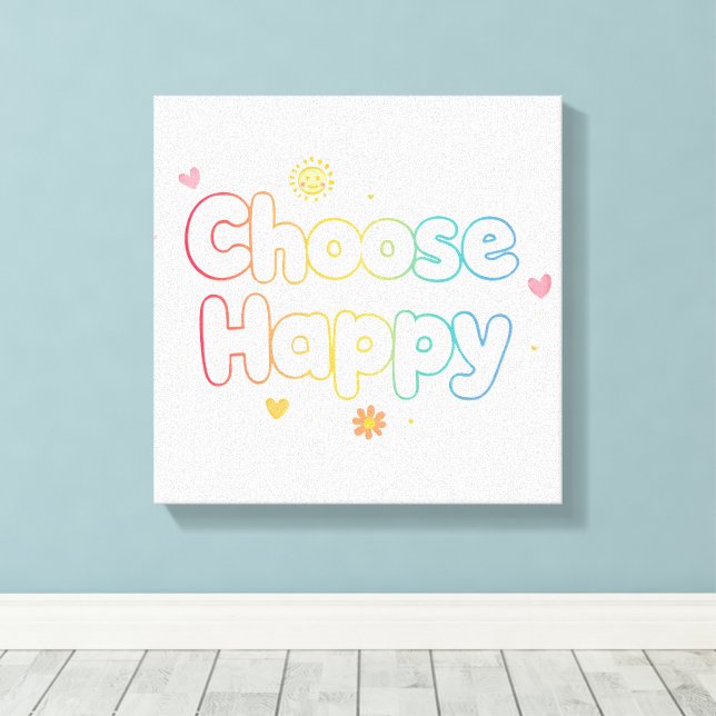 Toile Cute Motivational Typography with Sparkles (Insitu (Plancher de Bois))