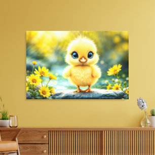 Toile Cute poussette moelleuse avec de grands yeux debou