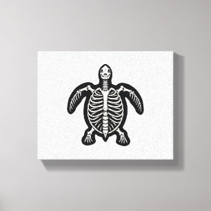 Toile Cute Tortue Halloween Squelette Tortue Fossiles Ar