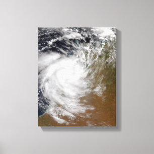 Toile Cyclone tropical Magda venant à terre dans austra