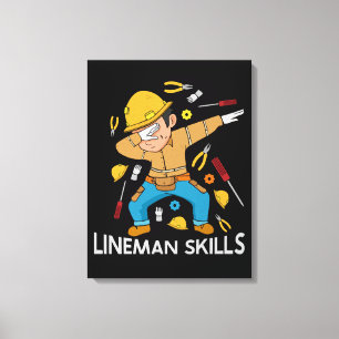 Toile Dabbing Lineman Compétences Cadeau Père Homme Line
