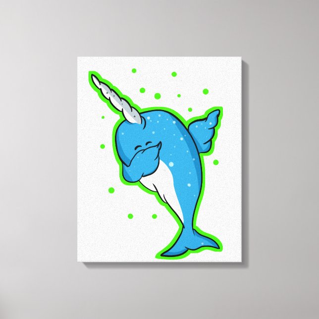 Toile Dabbing Narwhal (Recto)