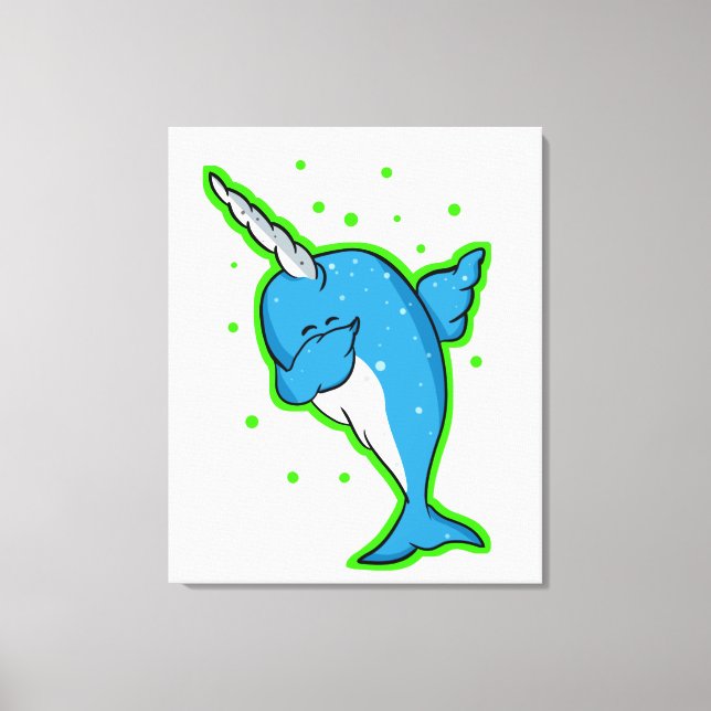 Toile Dabbing Narwhal (Recto)