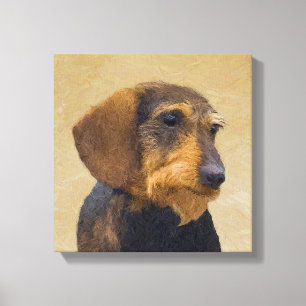 Toile Dachshund (À poils durs) Peinture Chien Art origin