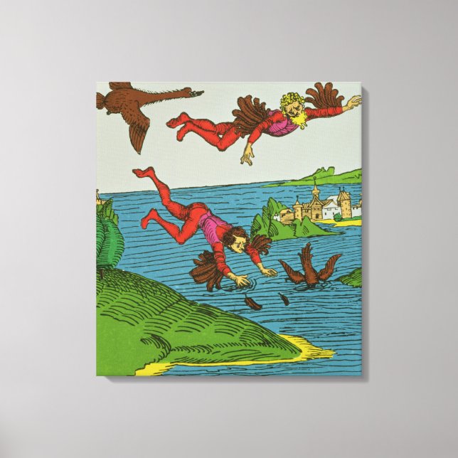 Toile Daedalus et Icarus, XVe siècle (Recto)