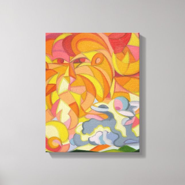 Toile d'agneau et de lion Imprimer. (Recto)