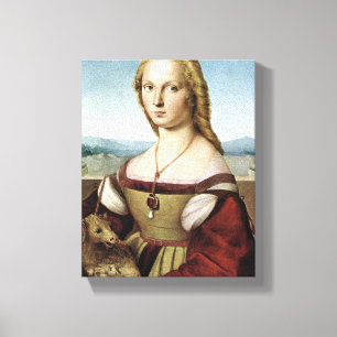 Toile Dame à la licorne - Raphaël - c1506
