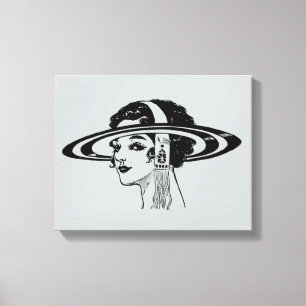 Toile (Dame avec Casquette Vintage)