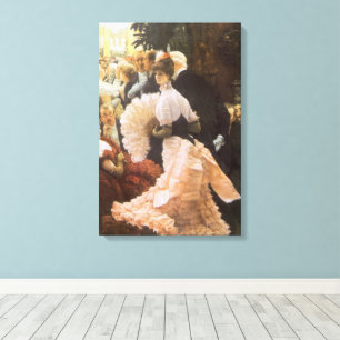 Toile Dame de qualité par James Tissot, Victorien ancien