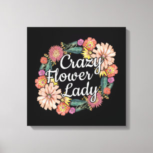 Toile Dame des fleurs folles - Zinnia Gardener